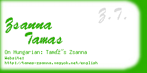 zsanna tamas business card